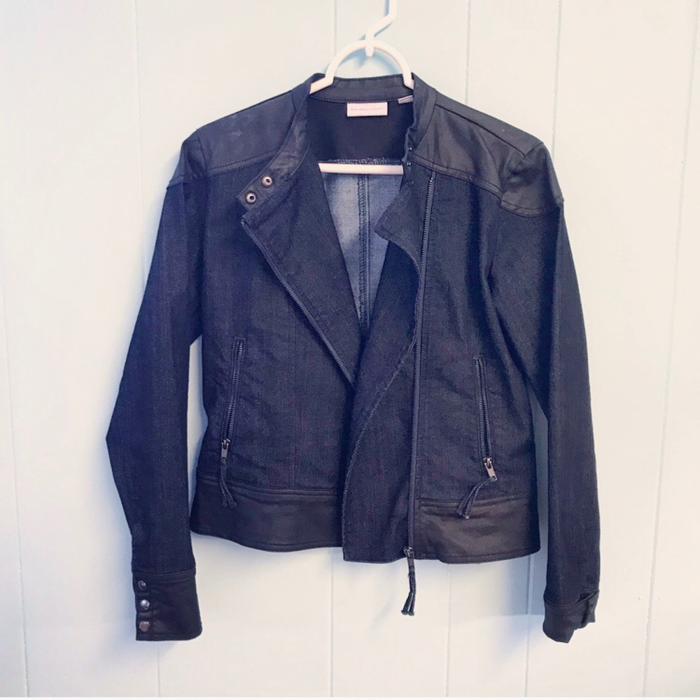 New York & company new Jean leather jacket